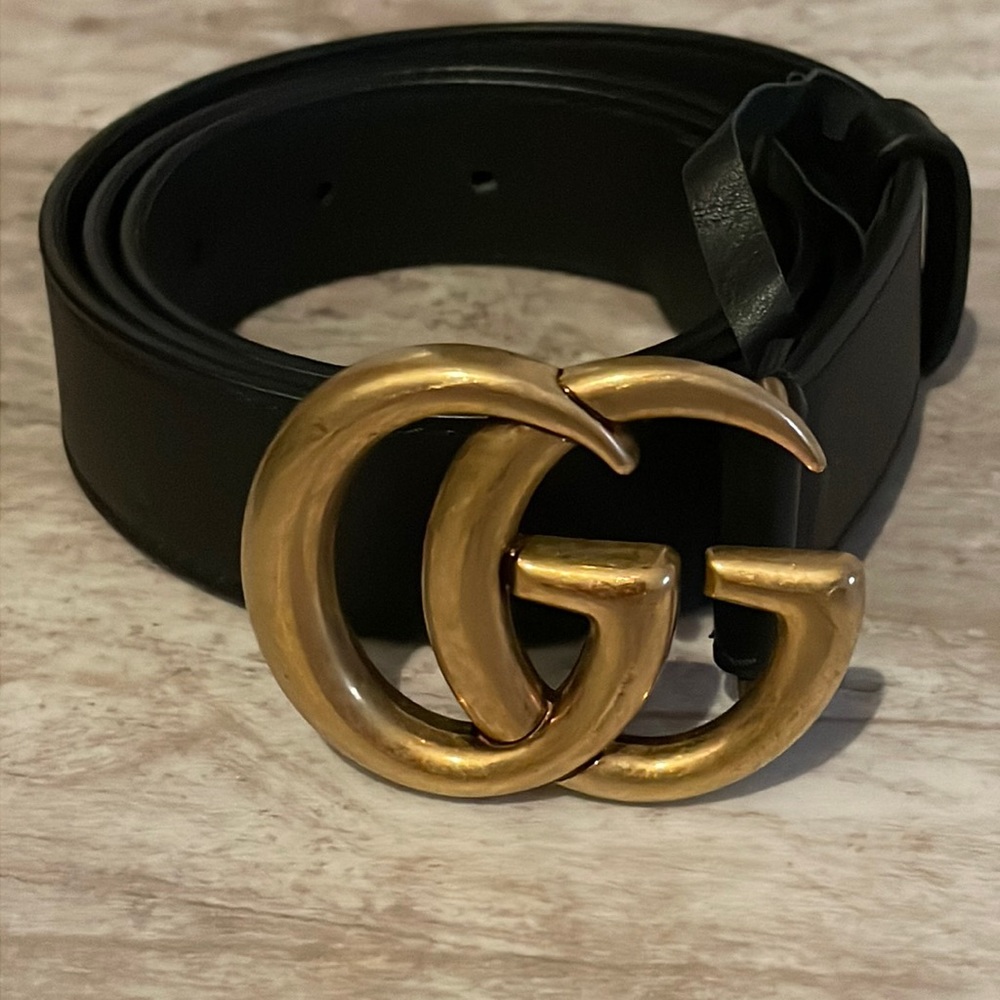 Gucci Marmont Black Leather Belt size 85